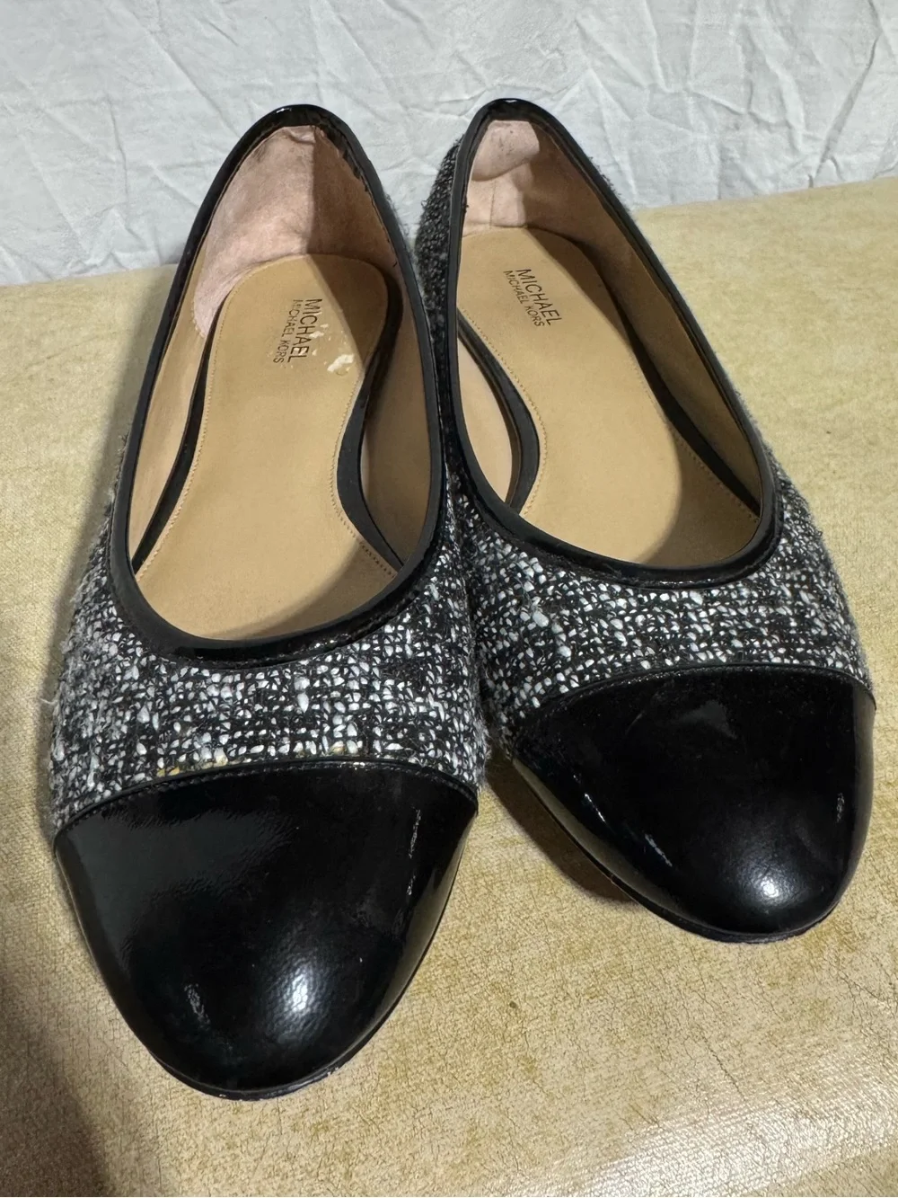Michael Kors tweed poiny toe flats Size 7